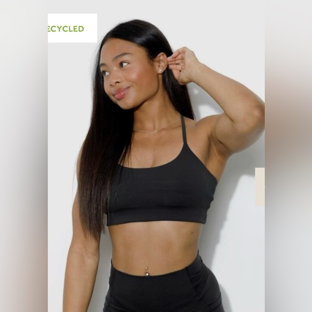 Paragon Reluna Lite Sports Bra Small Black Strappy Back